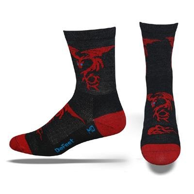 DeFeet WoolEator Dragons Hi-Top Cycling/Running Socks