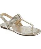 Nature Breeze Ariel-04 T-Strap Slingback Embellished Sandal SILVER