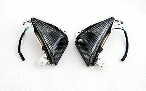 Areyourshop Front Turn Signals For Lens ZX 14R 10R 6R 636 Ninja 650F Smoke