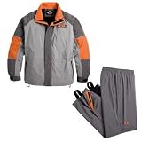 Harley-Davidson® Men’s Packable Rain Suit. Waterproof. 3M Scotchlite (TM) Reflective Material piping and panel cross the back. 98028-09VM