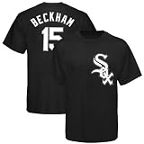 Majestic Chicago White Sox #15 Gordon Beckham Black Player T-shirt