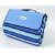 Urban Beach Fleece Picnic Rug with Waterproof Backing (135cm x 120cm). Blue Stripe