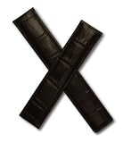 Black Crocodile-style leather strap to fit TAG Heuer Monza models starting CR21-, CR51- & WR21-.