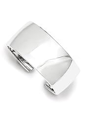 Sterling Silver 30mm Cuff Bangle Bracelet, Best Quality Free Gift Box Satisfaction Guaranteed