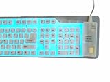 Cubeternet Virtually Indestructible Keyboard EL Illuminated Silicone Flexible USB 109KEY