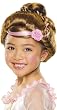 Brown Up-Do with Flower Wig - Child Std.