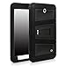 Galaxy Tab 4 8.0 Case, High Impact Resistant Full-body Protection Hybrid Armor Defender Case with Built-in Stand and 1 Black Stylus - BLACK