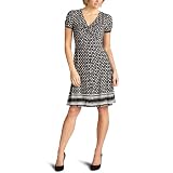 Donna Morgan Women's Short Sleeve Geomtetic Print Matte Jersey Dress W/Border Print Detail