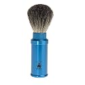 M&Uuml;HLE Pure Badger Hair Luxury Travel Shaving Brush Blue Anodized  Aluminium Handle &Oslash;21