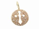 Medium Cut Out Gothic Cross Medallion in Yellow Gold by Mizuki