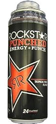 8 Pack - Rockstar Punched Energy Drink - Tropical Punch - 24oz.