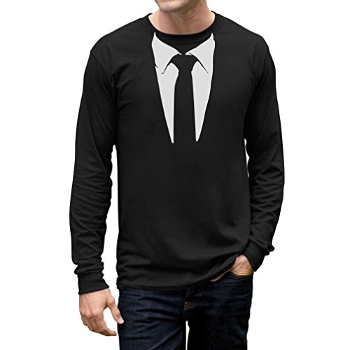 Printed Suit & Tie Tuxedo - Men's Long Sleeve T-Shirt