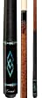 Antique Stained Lucasi Emerald/Cobalt Diamonds 58" Two-Piece Pool Cue (18-21 oz)