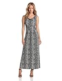 Chaus Women's Drape Neck Mini Animal Printed Maxi Dress