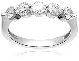 14k White or Yellow Gold Round 5-Stone Ring (1 cttw, H-I Color, I1-I2 Clarity)