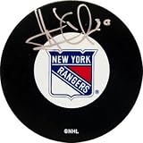 Henrik Lundqvist Signed Steiner Hockey Puck-Official