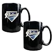 San Diego Padres MLB 2pc Black Ceramic Mug Set - Primary Logo