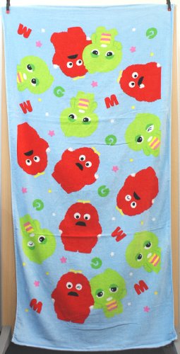 ガチャピン＆ムック大判バスタオル♪80×150cm！ポンキッキー人気キャラクター☆