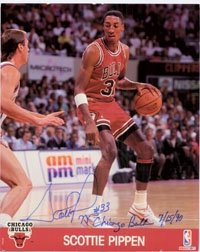 Pippen, Scotty (Chicago Bulls) Autographed/Hand Signed 8x10 Photo Photo (Promo)
