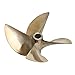 Mxfans 4 Leaves Dia 67mm P1.7 RC Boat Aluminum Alloy Propeller with 1/4