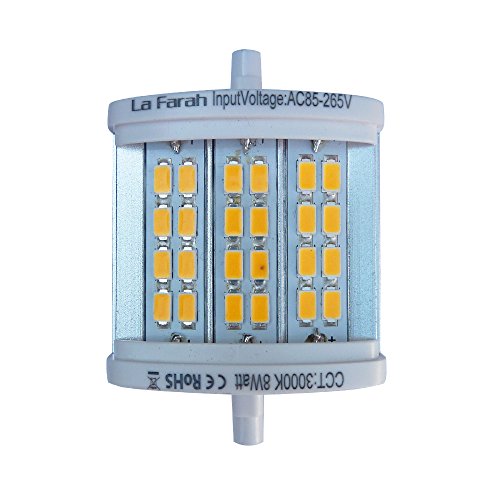 La Farah™ R7s base 78mm LED Bulb 8 Watt 800 Lumens 2700k Warm White J type halogen bulb led replacement