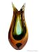 Amber Sommerso Art Glass Hand Blown Sculpture Vase