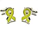 Yellow Support Our Troops Armed Forces Ribbon Cufflinks