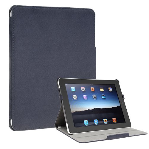 iPad Portfolio Case Microfiber Multi-view Stand Navy Blue ColorSpill (also available in Orange, Lime Green, Light Blue, Pink)