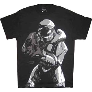 Halo 3 Posterized Gun Pointing T-shirt Black