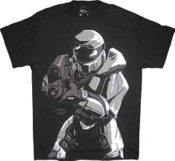 Halo 3 Posterized Gun Pointing T-shirt Black