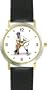 Baseball Infielder No.1 Baseball Theme - WATCHBUDDY� DELUXE TWO-TONE THEME WATCH - Arabic Numbers - Black Leather Strap-Women's Size-Small