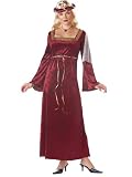 Renaissance Costume Royalty Princess Queen Red Renaissance Gown