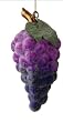 Sugared Fruit Decorative Purple Grapes Cluster Christmas Ornament 9"