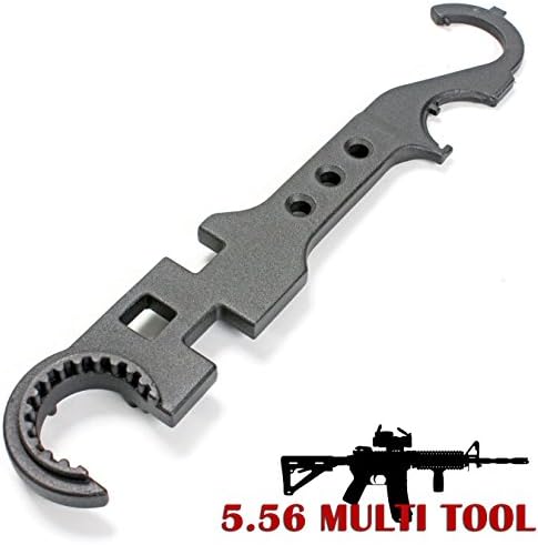 ArmsTAC Armorers Wrench - Heavy Duty Multi Tool for Professional Gunsmith, Easy to Use All in one Combo Adjustment Spanner (Black) with Lifetime Warranty