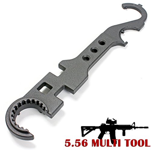 ArmsTAC Armorers Wrench - Heavy Duty Multi Tool for Professional Gunsmith, Easy to Use All in one Combo Adjustment Spanner (Black) with Lifetime Warranty