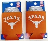 SET OF 2 TEXAS LONGHORNS CAN KADDY KOOZIES