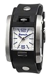 Bench Mens Watch BC0367SLWH with White Dial and Black Strap