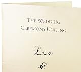 DIY Wedding Program Kit - Metallic Opal Ivory (50 Pack)