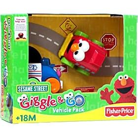 Giggle and Go Vehicle Pack: Elmo Van and Grover Mail Truck by Fisher-Price