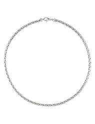 14KT White Wheat 4.8mm Necklaces Length = 24