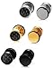 Jstyle Jewelry Stainless Steel Stud Earrings for Men Women Cool Ear Piercing Plugs Carbon Fiber 18G