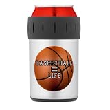 Thermos Can Cooler Koozie Basketball Equals Life