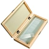 Barska 50 Blank Microscope Slides With Wooden Case