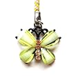 Cell Phone Mobile Camera Charm Strap Beautiful Yellow Diamond Butterfly