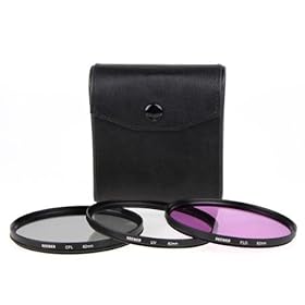 82mm 3-Piece UV/FLD/CPL Filter Kit For SLR Camera Lens
