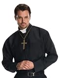 Rubie’s Costume Co Heroes And Hombres Adult Priest Shirt, Black, Standard Picture