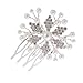 FACILLA® Silver Plated Snowflake Rhinestone Faux Pearl Bride Bridal Hair Comb Pin