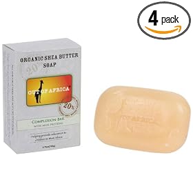Out Of Africa Complexion Shea Butter Bar Soap, 4-Ounce Boxes (Pack of 4)