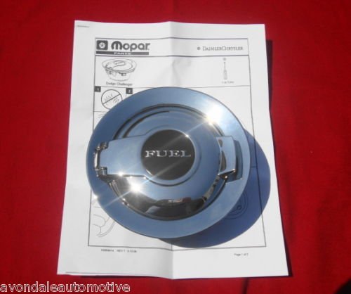 Dodge Challenger 2008-2012 Polished chrome Fuel Door Mopar OEM On Sale