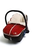 Wallaboo microfibre suede car seat footmuff Red 0-12mths